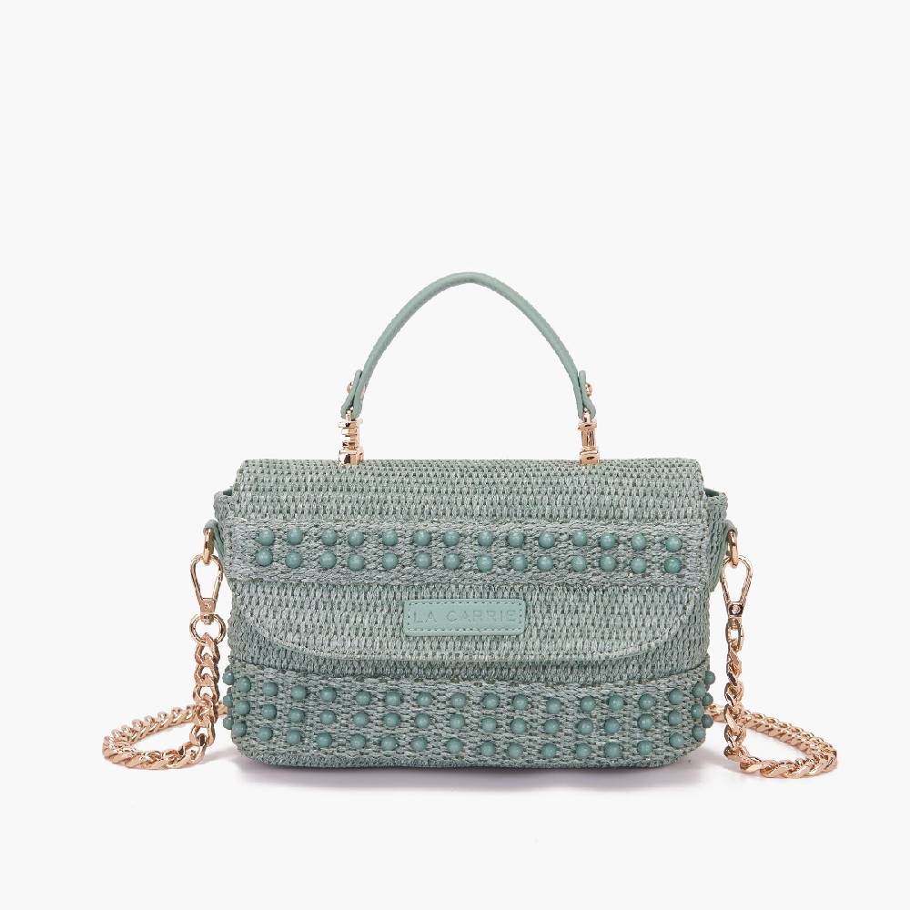 La Carrie BORSA A MANO MALIBU GREEN Italy