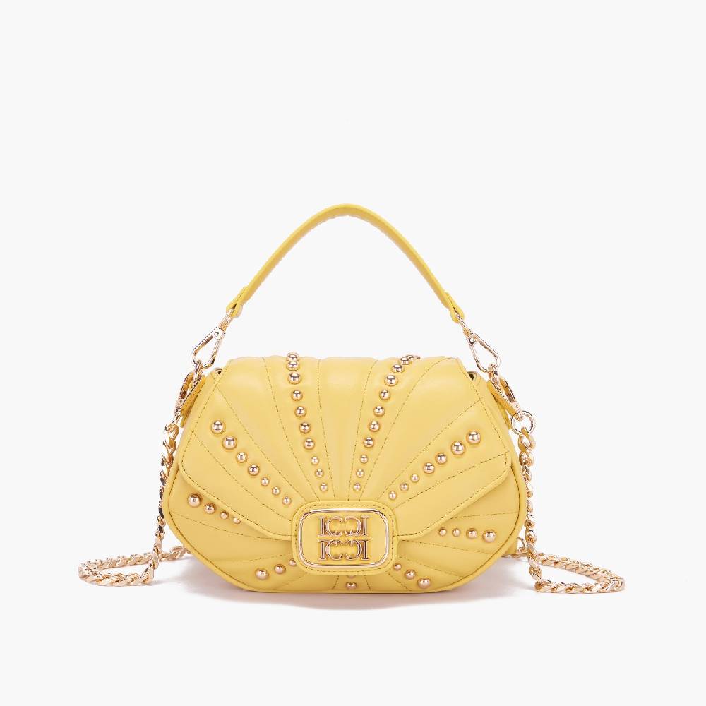 La Carrie BORSA A MANO OYSTER YELLOW