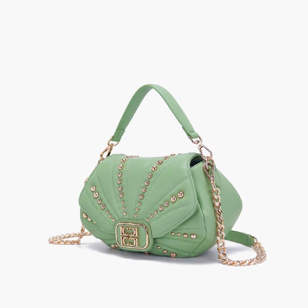 La Carrie BORSA A MANO OYSTER PISTACCHIO Consegna Veloce
