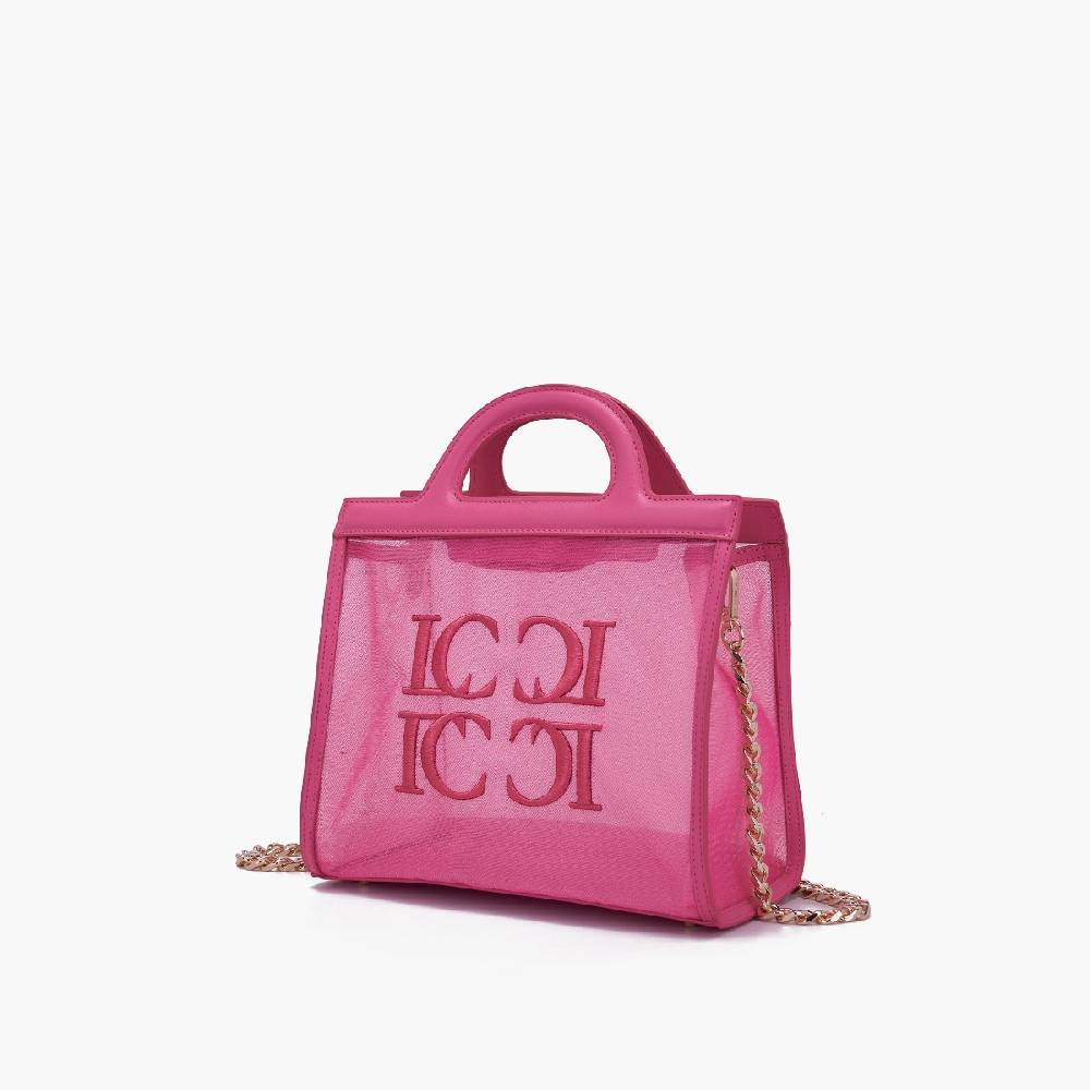 La Carrie BORSA SHOPPING SQUARE PINK Economico