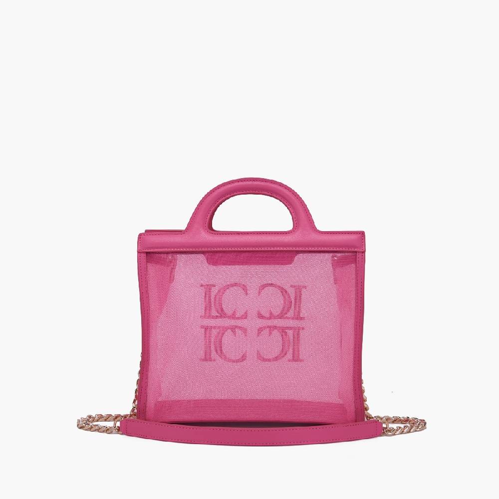 La Carrie BORSA SHOPPING SQUARE PINK Economico