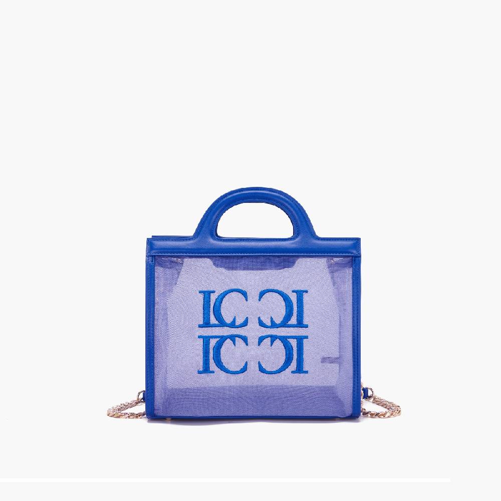 La Carrie BORSA SHOPPING SQUARE NAVY