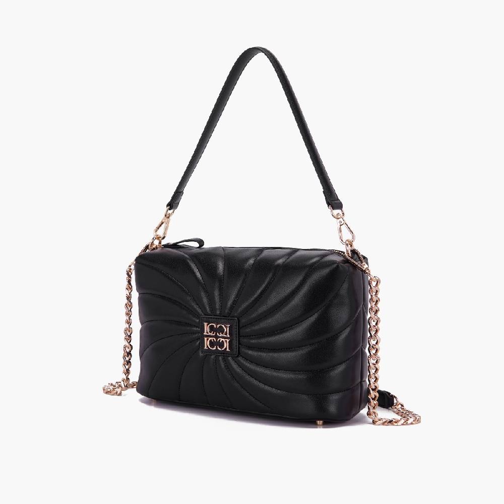 La Carrie BORSA A SPALLA OYSTER NERA Vendite Flash