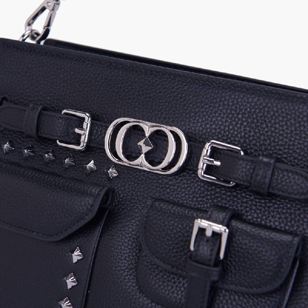 La Carrie BORSA SHOPPING ROCK NERA Affare Del Giorno