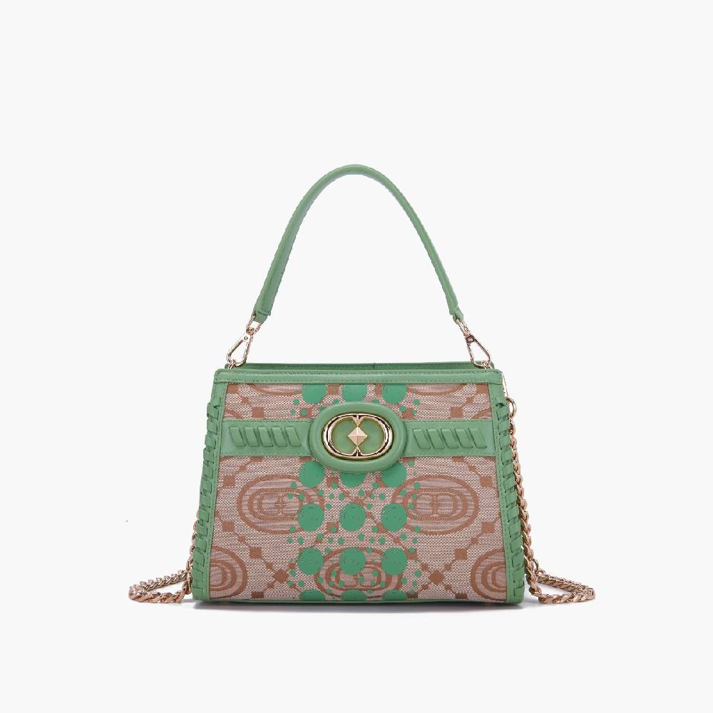La Carrie BORSA SHOPPING MONOGRAM PISTACCHIO Sottocosto