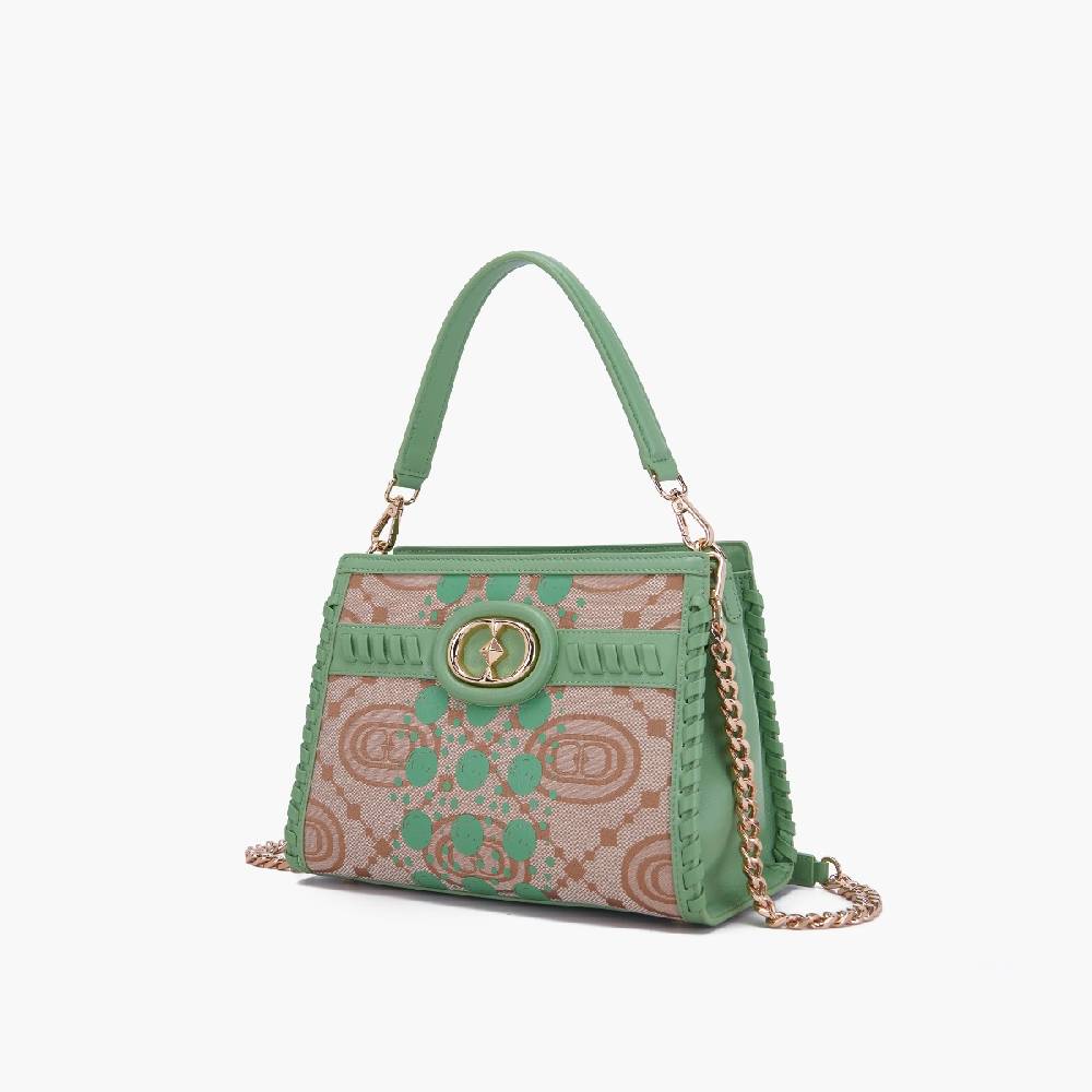 La Carrie BORSA SHOPPING MONOGRAM PISTACCHIO Sottocosto