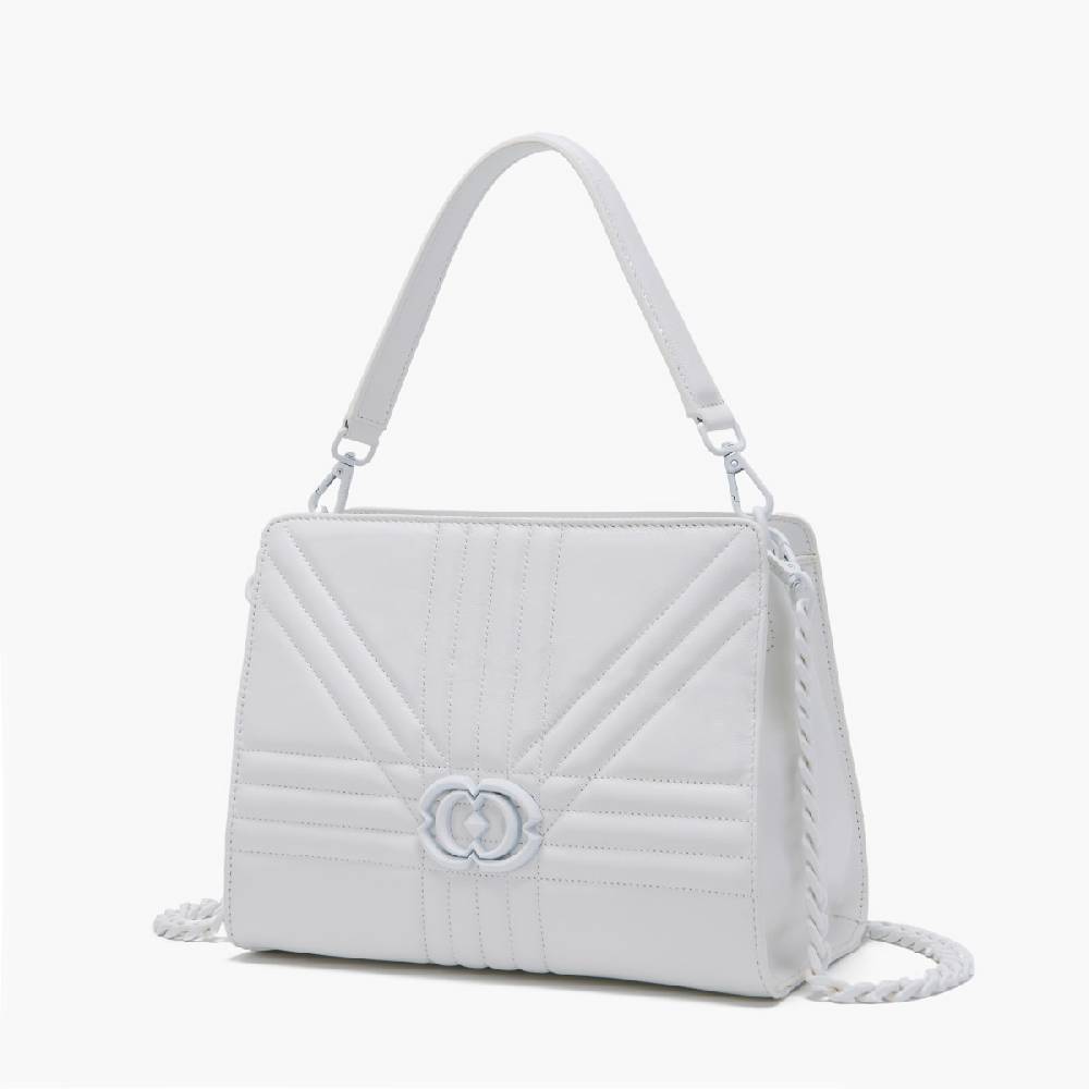 La Carrie BORSA SHOPPING GRATE BIANCA Sconto