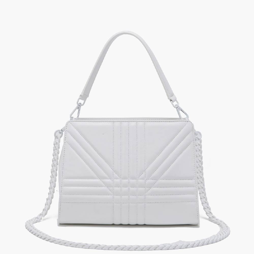 La Carrie BORSA SHOPPING GRATE BIANCA Sconto
