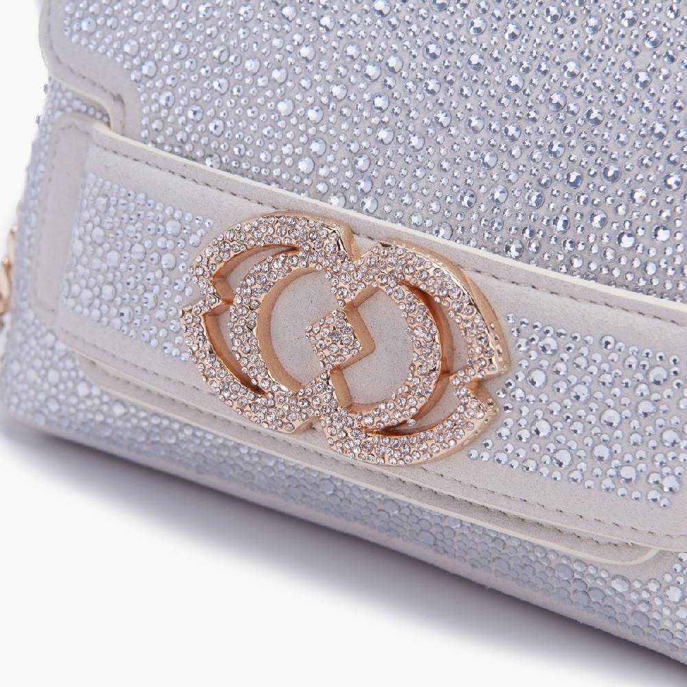 La Carrie BORSA A MANO LOGO IVORY In Vendita
