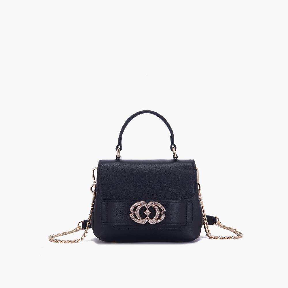 La Carrie BORSA A MANO LOGO nera