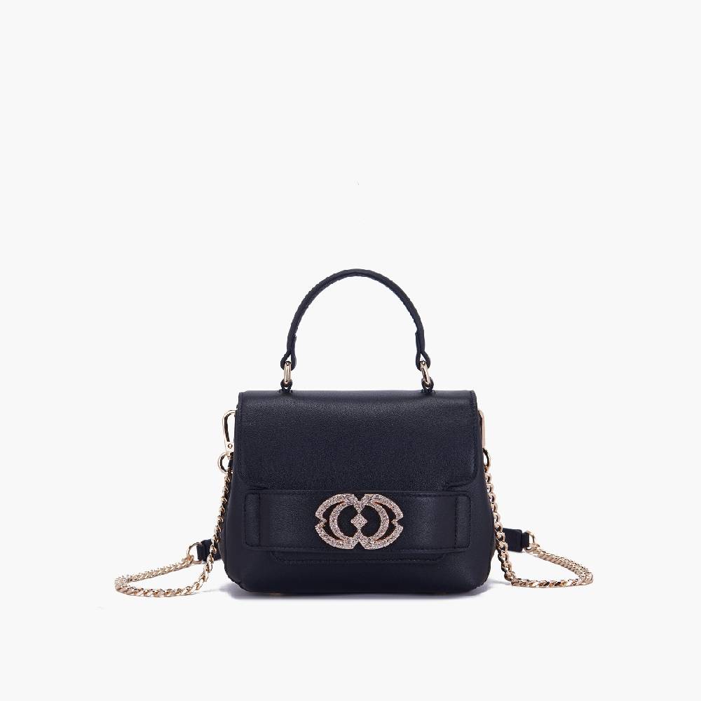 La Carrie BORSA A MANO LOGO nera Saldi