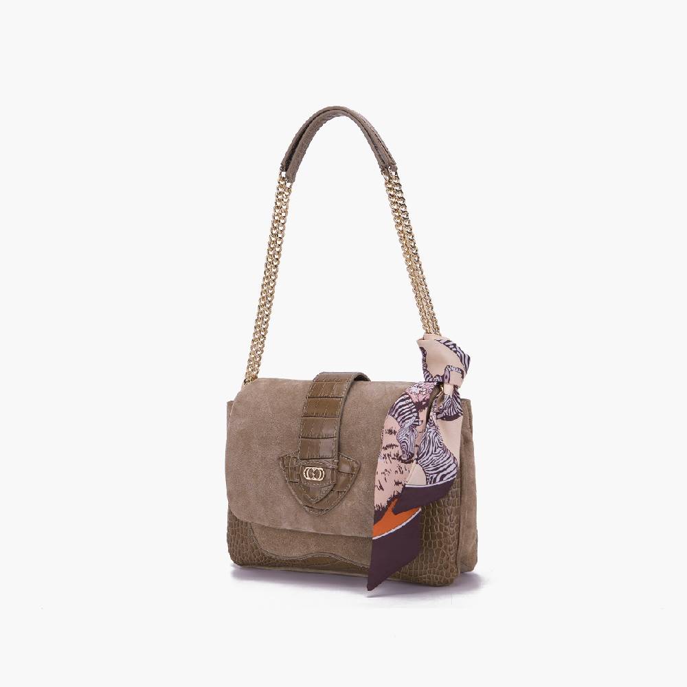 La Carrie BORSA A SPALLA TEMPEST TAUPE In Saldo