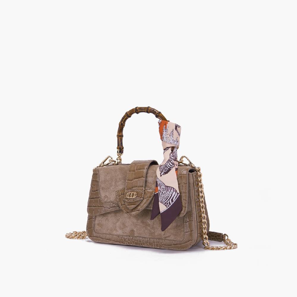 La Carrie BORSA A MANO TEMPEST TAUPE In Linea