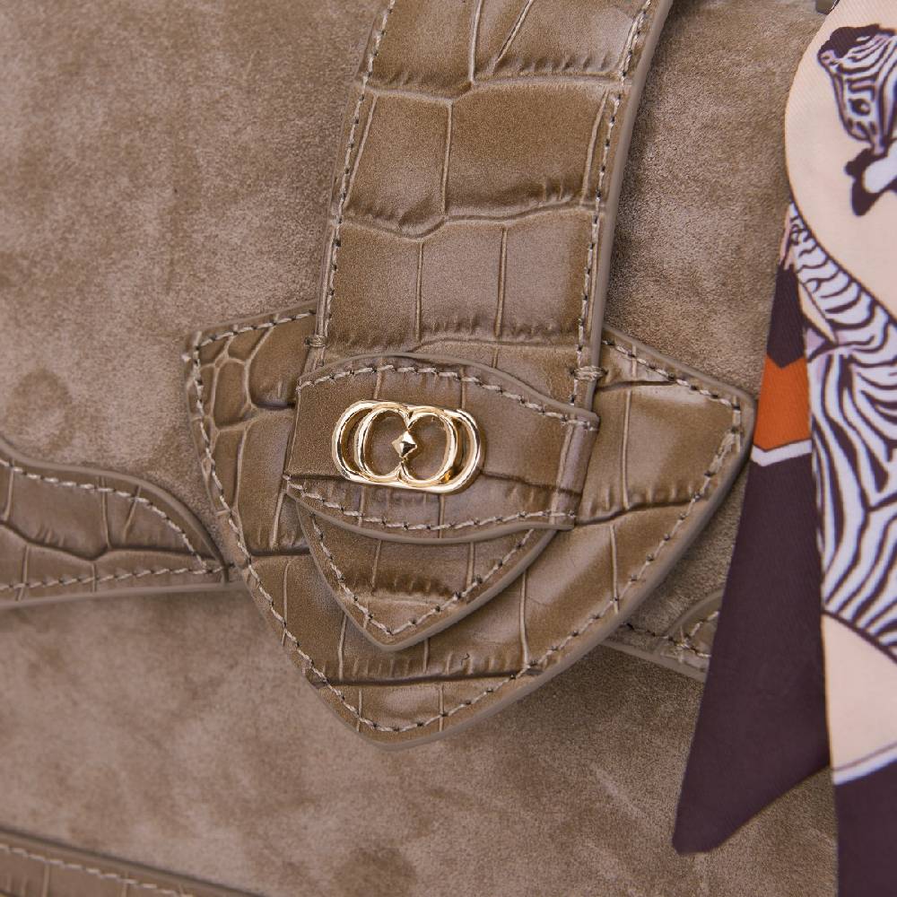 La Carrie BORSA A MANO TEMPEST TAUPE In Linea