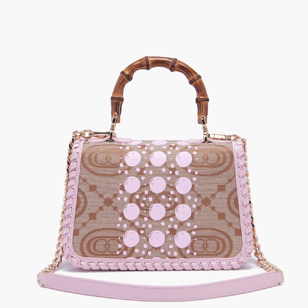 La Carrie BORSA A MANO MONOGRAM ROSA Vendita