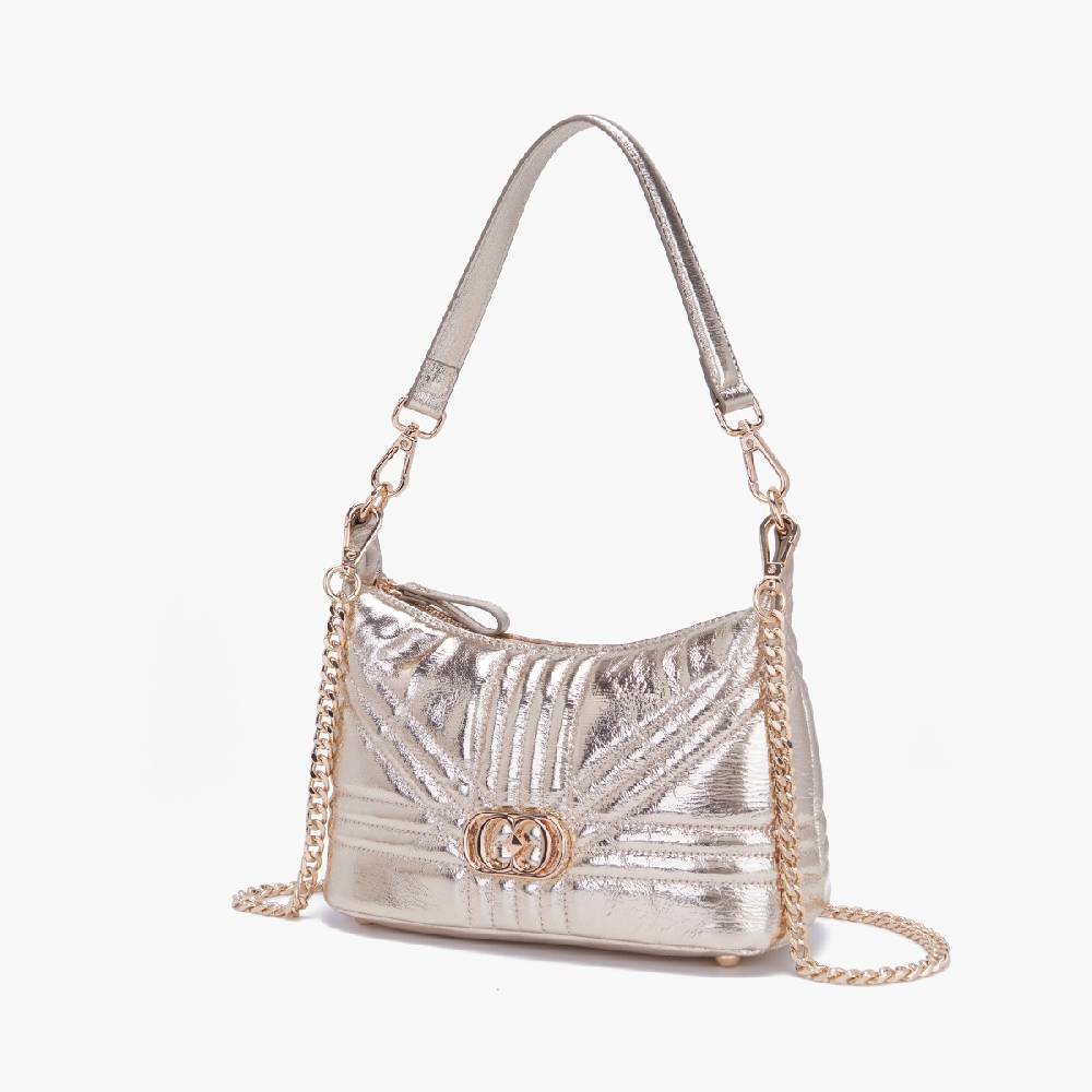 La Carrie MINI BORSA A SPALLA SHINY GOLD Pezzi Unici