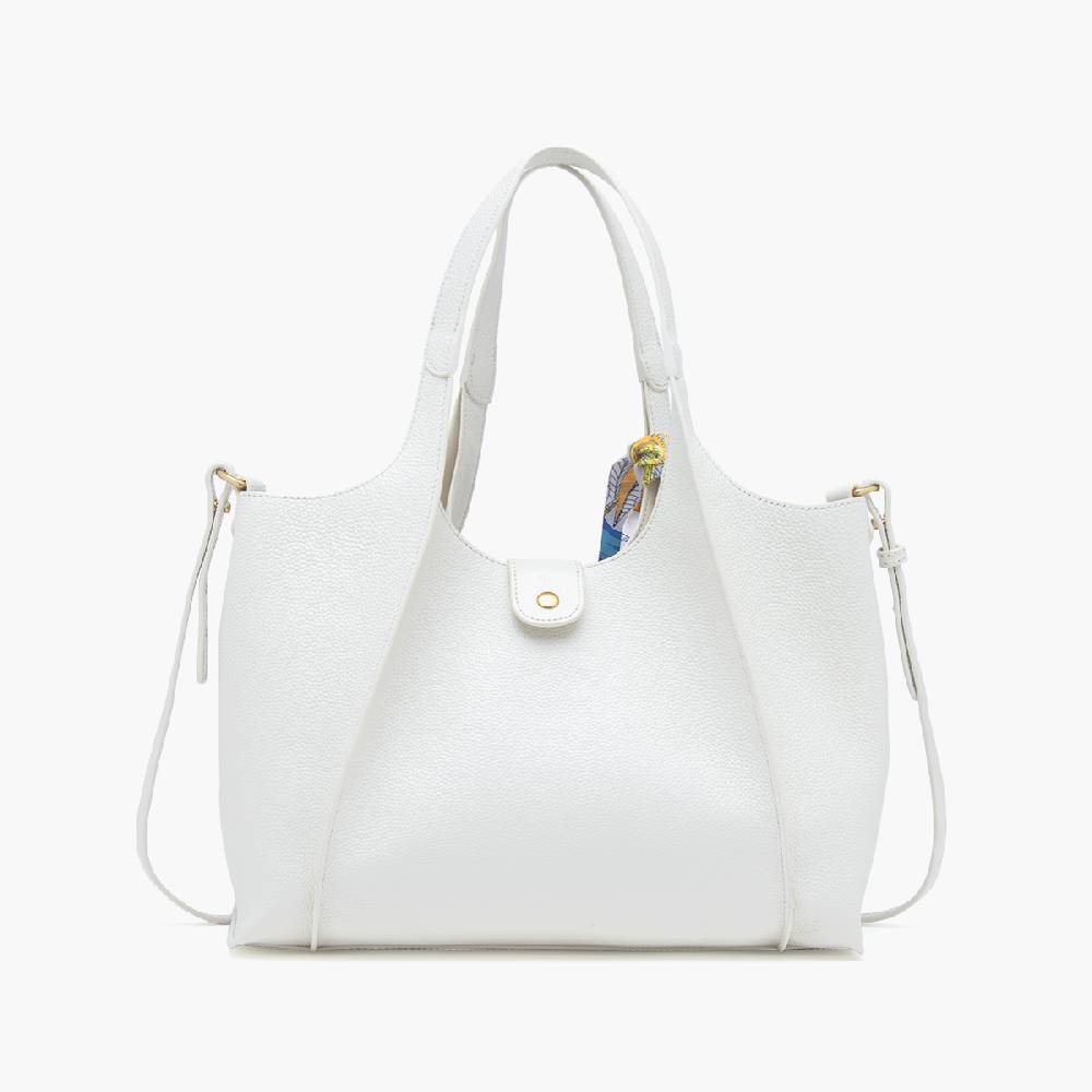 La Carrie BORSA SHOPPING DRILLED CREMA Shopping Online