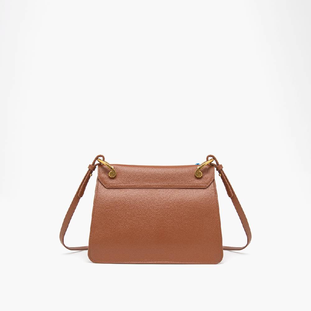 La Carrie BORSA A SPALLA DRILLED CUOIO Presa