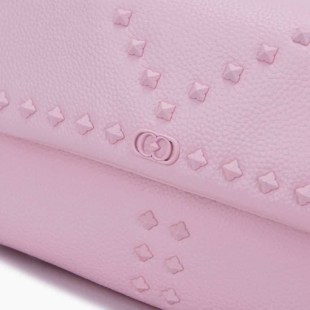La Carrie PINK HAND BAG IN TUMBLED LEATHER Vendita Calda