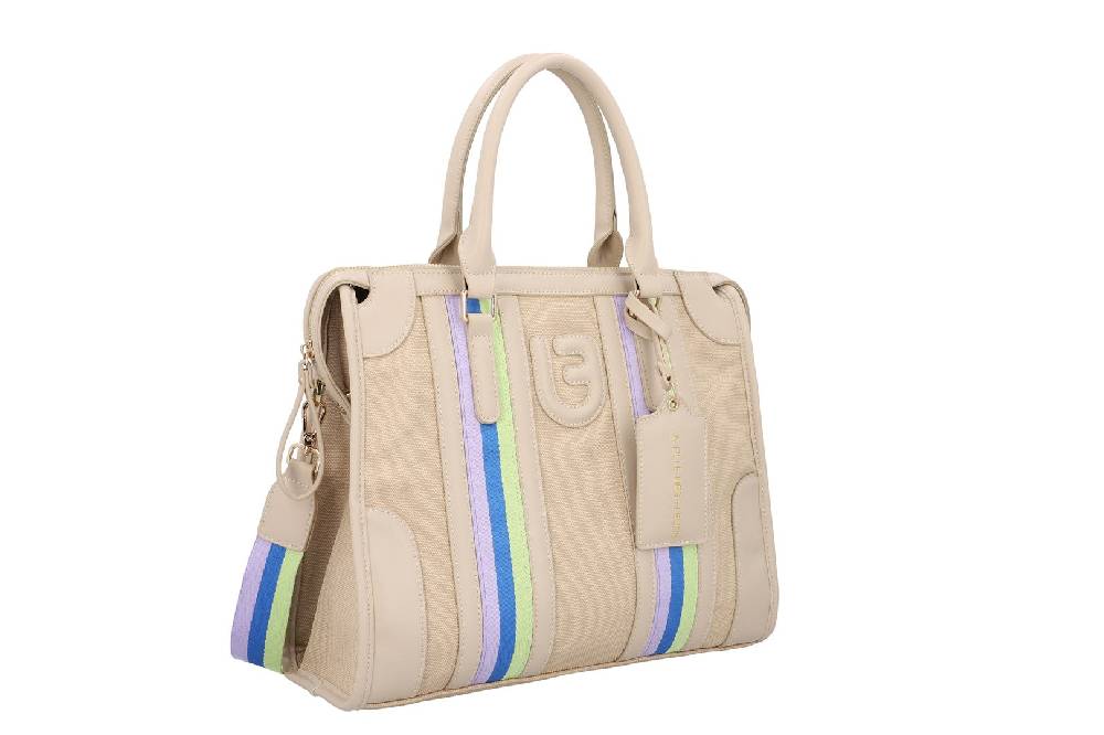 L.Pucci Asmara Stripes Canvas Beige Promozione