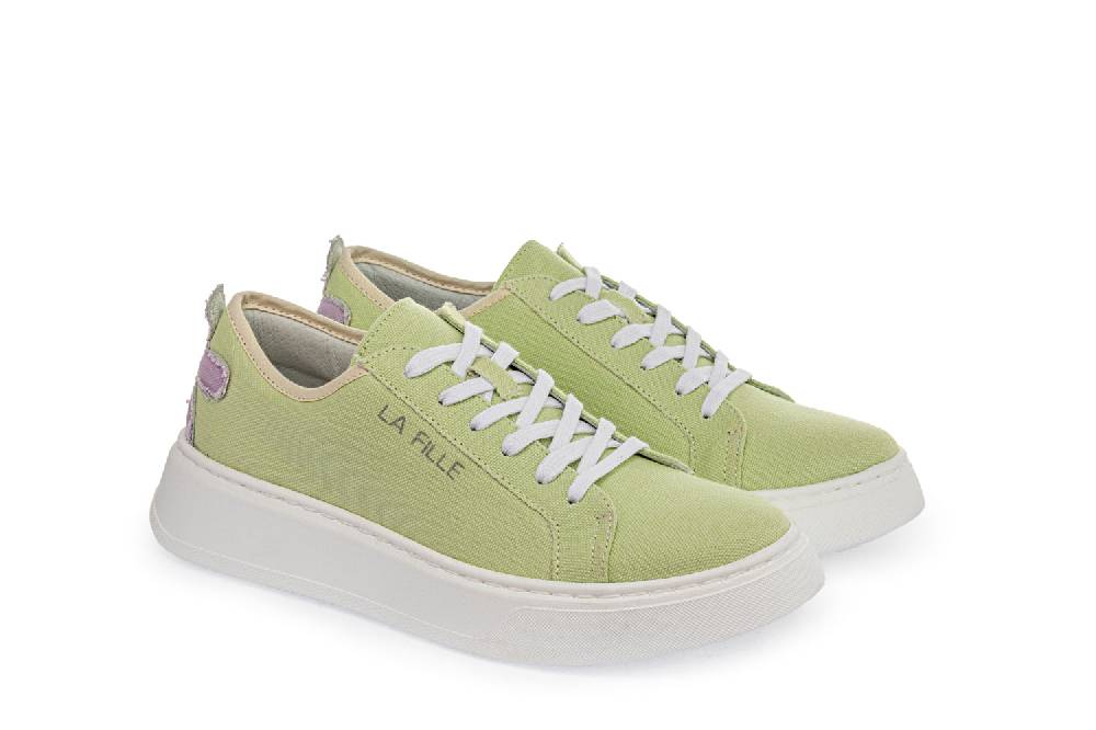 L.Pucci Sneakers P91222C Water Green-Lilac Vendita