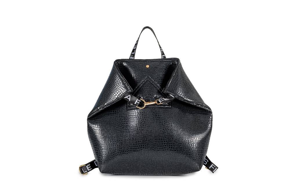 L.Pucci Ambre Tekno Fabric Scale Nero Outlet