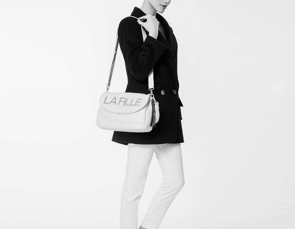 L.Pucci Odette Metal Logo Line Dirty White Sconto