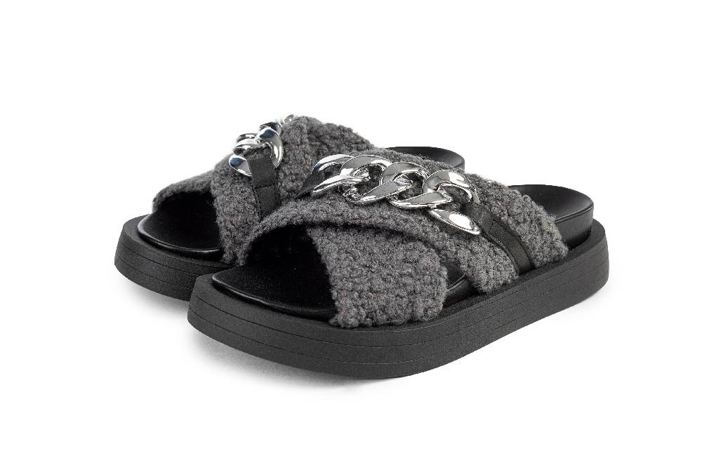 L.Pucci Slipper SA84028MS Grey Vendita Economica