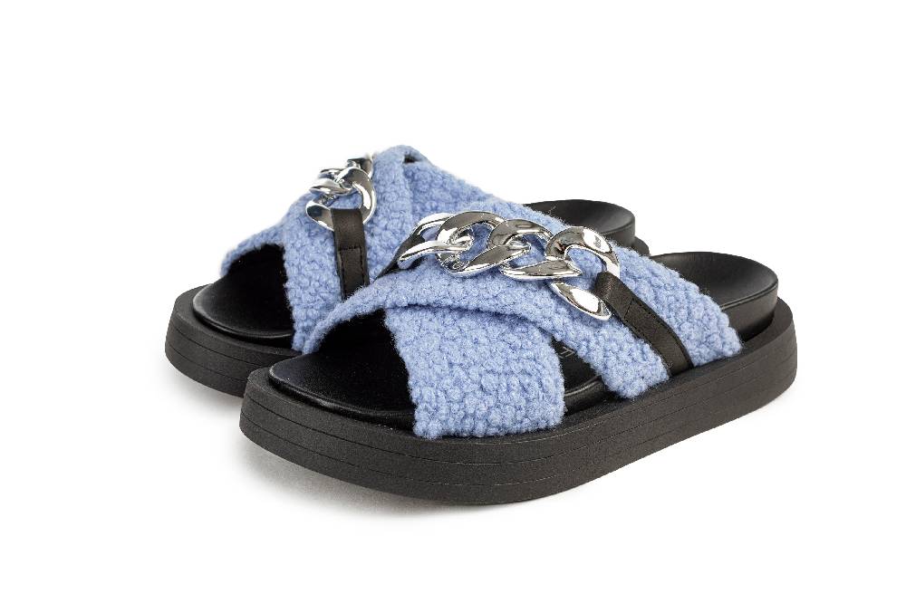 L.Pucci Slipper SA84028MS Light blue Saldi Di Fabbrica