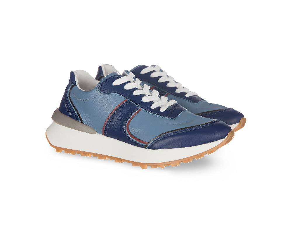 L.Pucci Missouri Blue Leather Vendita Calda