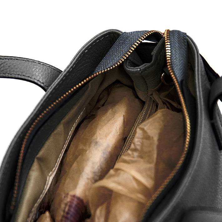 Laura Di Maggio BERRY – Bauletto in pelle nero Pezzi Unici