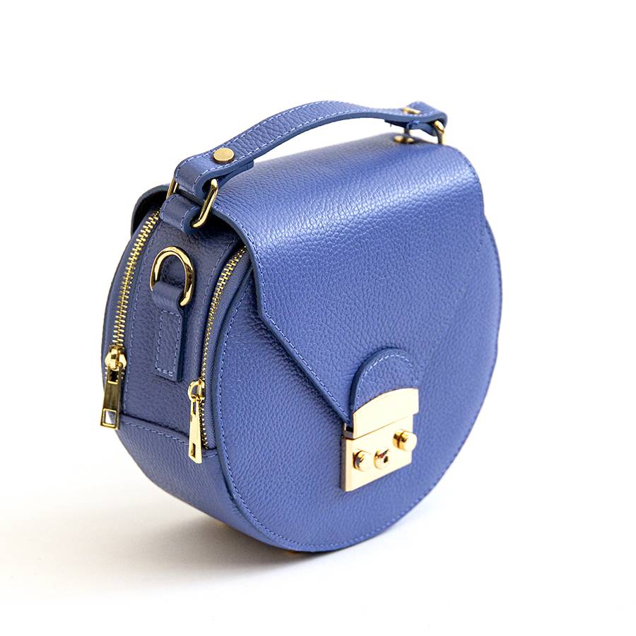Laura Di Maggio CIRCLE – Borsa tonda in pelle glicine Presa