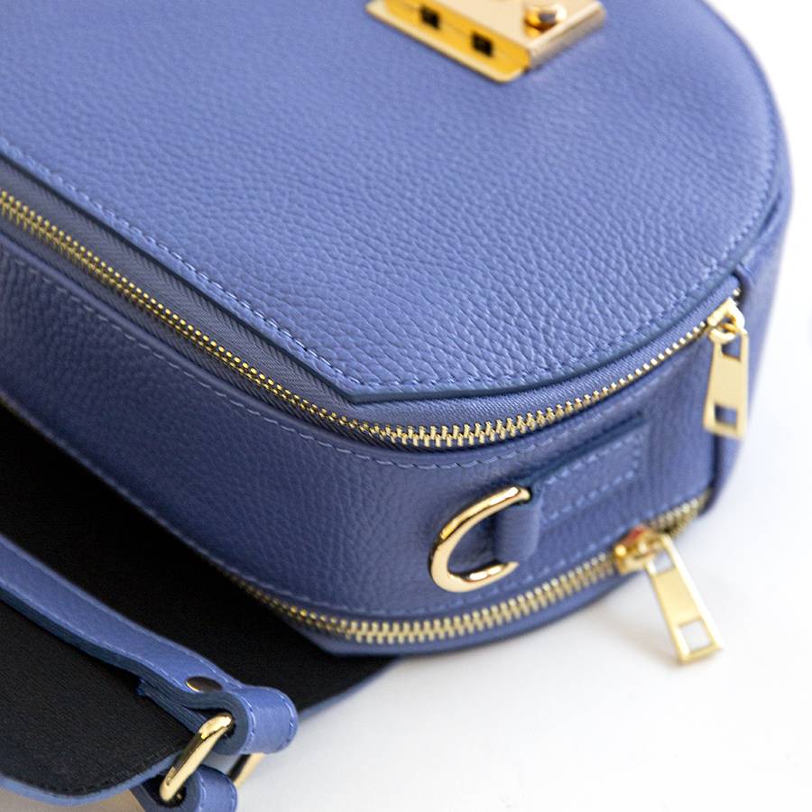 Laura Di Maggio CIRCLE – Borsa tonda in pelle glicine Presa