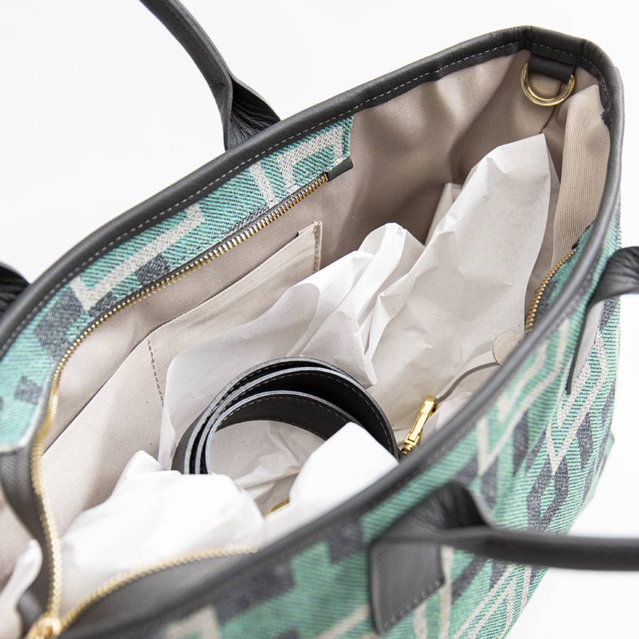 Laura Di Maggio MILANO FANTASY – Borsa in pelle e camoscio stampato tiffany Online