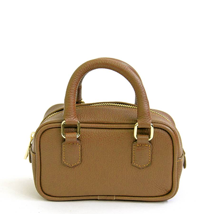 Laura Di Maggio NENA – Miny bauletto in pelle cuoio In Vendita