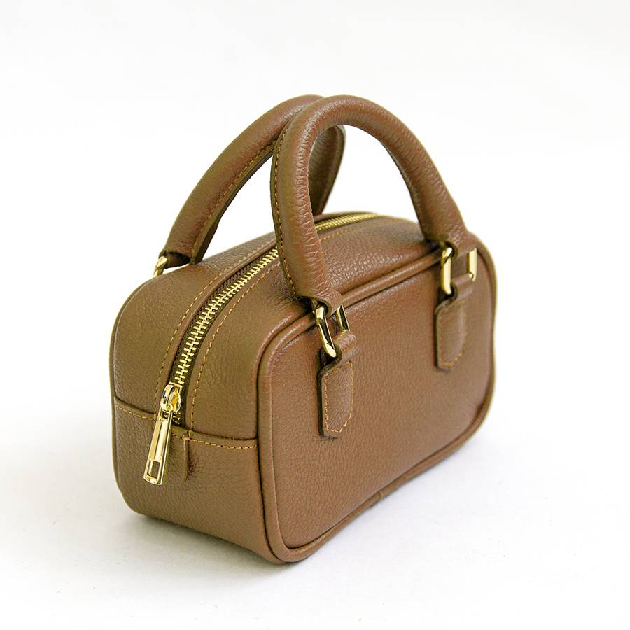 Laura Di Maggio NENA – Miny bauletto in pelle cuoio In Vendita