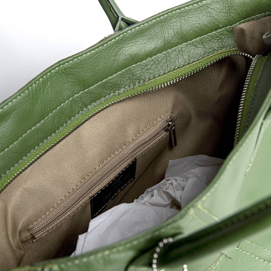 Laura Di Maggio UMA – Tote bag in pelle nappa verde aloe Vendita Economica