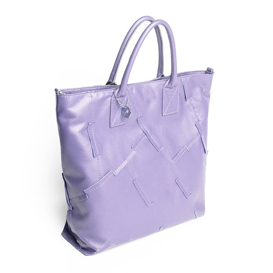 Laura Di Maggio UMA – Tote bag in pelle nappa lavanda Saldi Di Fabbrica