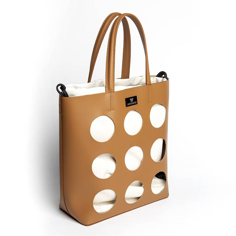 Laura Di Maggio NOAH TOTE – Borsa in pelle elegant traforata cuoio Negozio