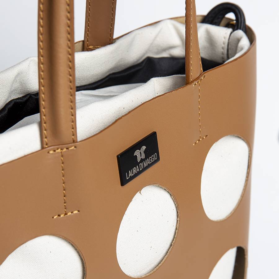 Laura Di Maggio NOAH TOTE – Borsa in pelle elegant traforata cuoio Negozio
