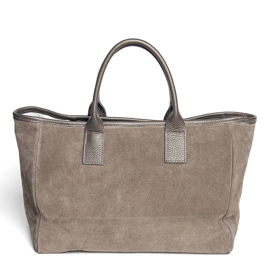 Laura Di Maggio MILANO – Borsa in pelle e camoscio taupe Moda