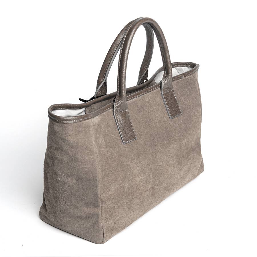 Laura Di Maggio MILANO – Borsa in pelle e camoscio taupe Moda