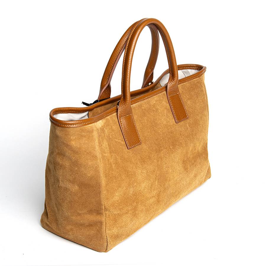 Laura Di Maggio MILANO – Borsa in pelle e camoscio cuoio 2025