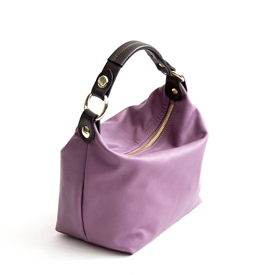 Laura Di Maggio DEMY SMALL – Sacca in pelle nappa lavanda Qualità