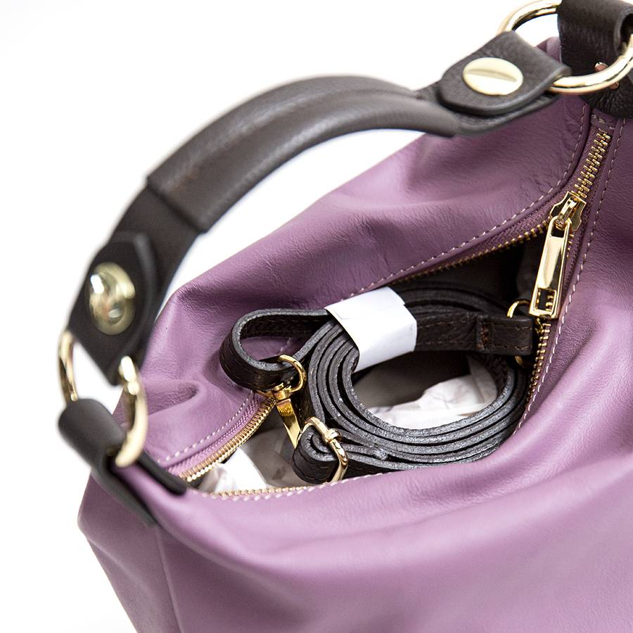 Laura Di Maggio DEMY SMALL – Sacca in pelle nappa lavanda Qualità