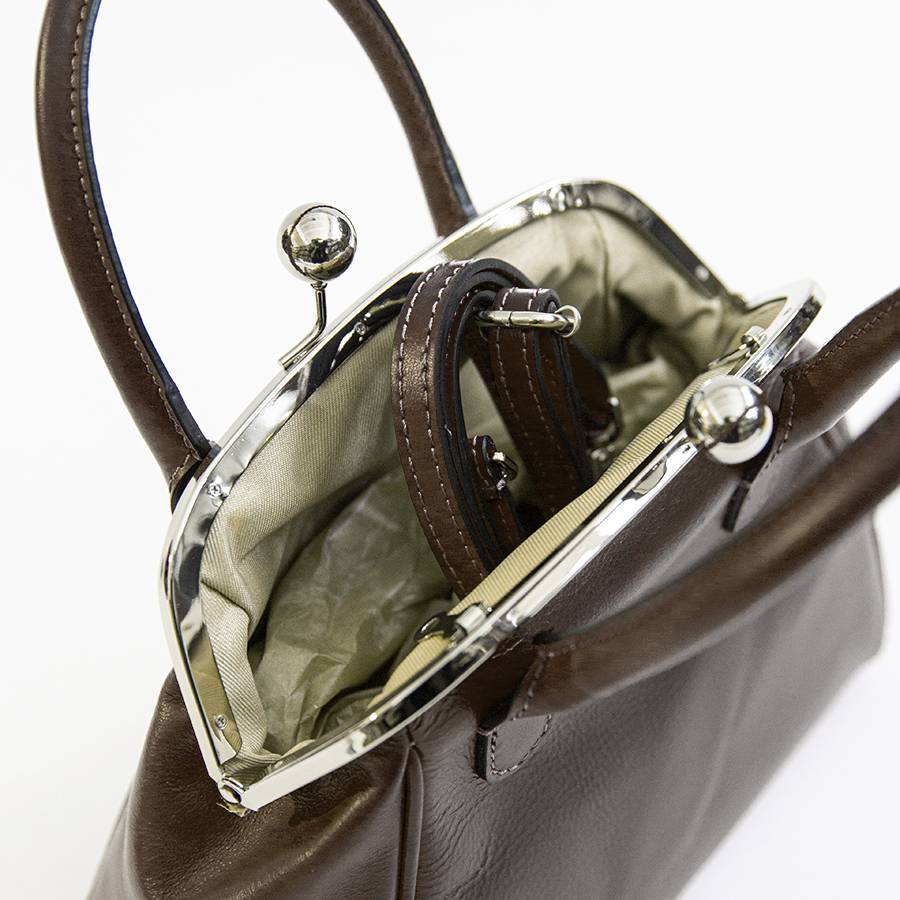 Laura Di Maggio NONNA – Borsa a clutch in nappa testa di moro Vendita
