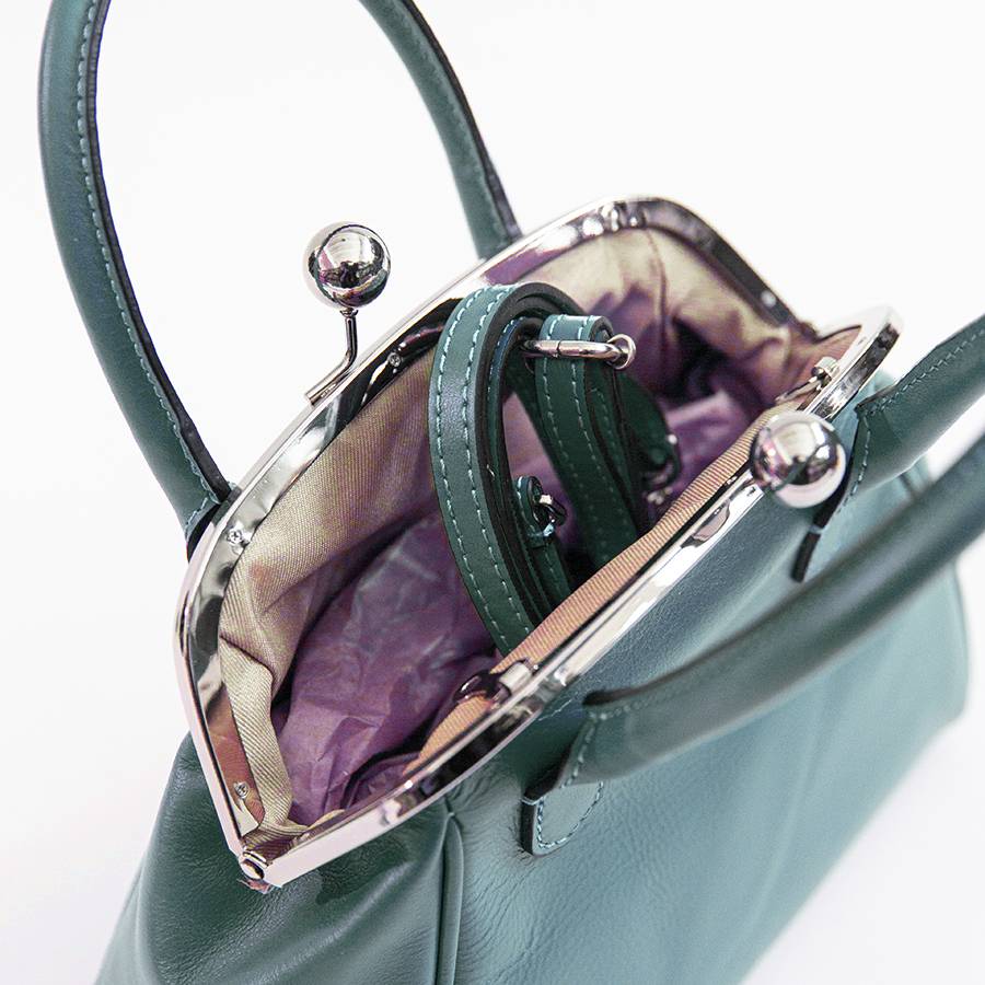 Laura Di Maggio NONNA – Borsa a clutch in nappa avio Promozione