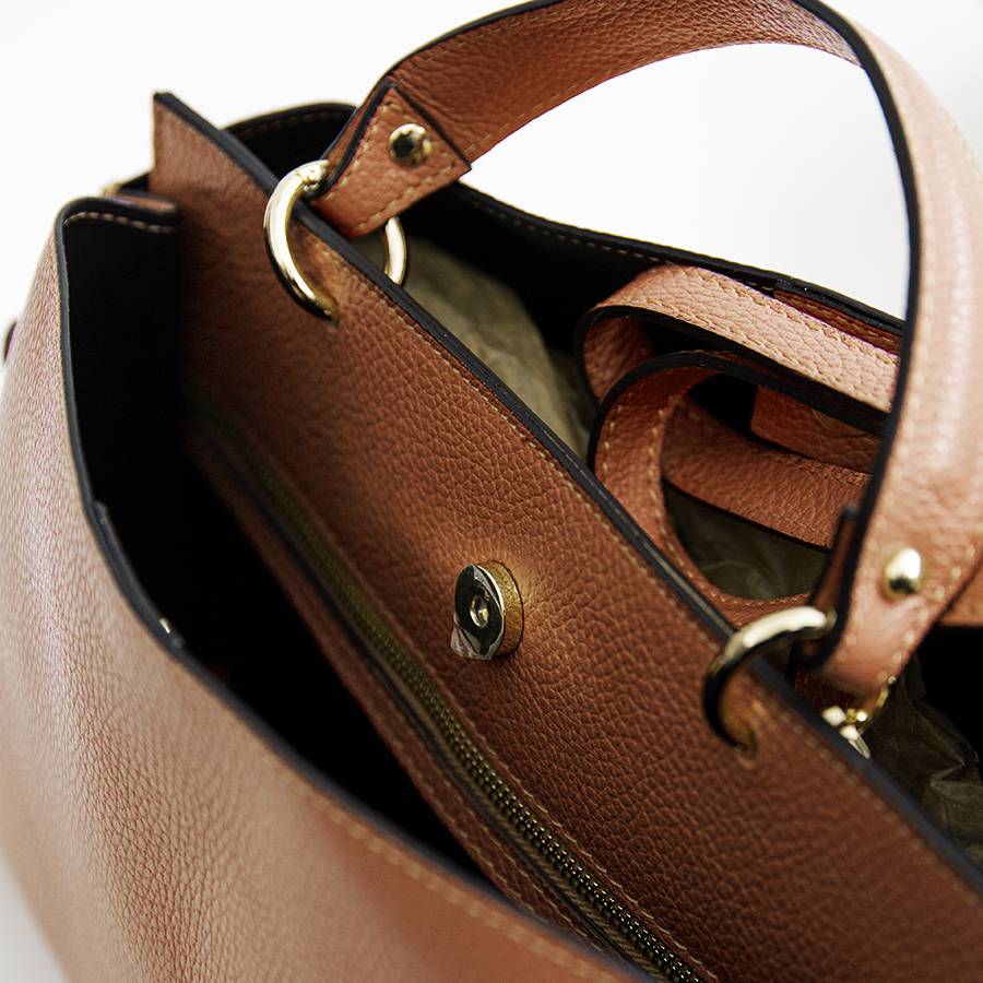 Laura Di Maggio ALEXA – borsa strutturata in pelle dollaro cuoio Qualità Garantita