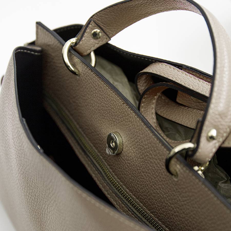 Laura Di Maggio ALEXA – borsa strutturata in pelle dollaro taupe Negozi Online