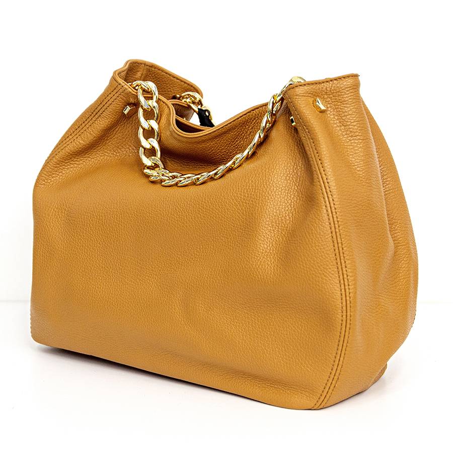 Laura Di Maggio PEACH – borsa a mano con catena in pelle cuoio Fino Al -60%